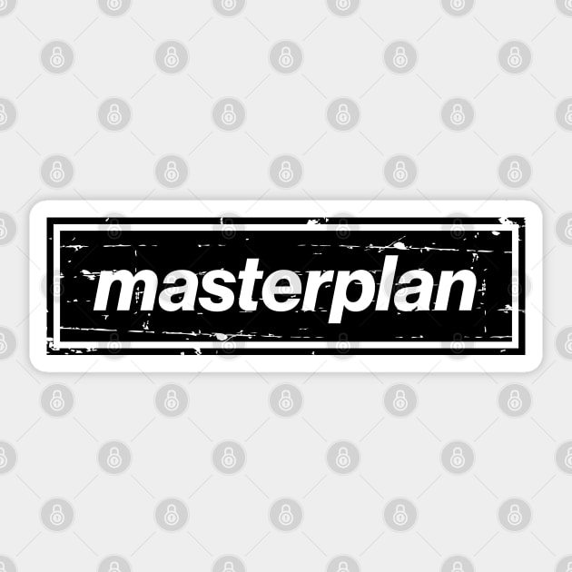 Masterplan - The Mancunian Indie Anthem Black Sticker by Butter Creative